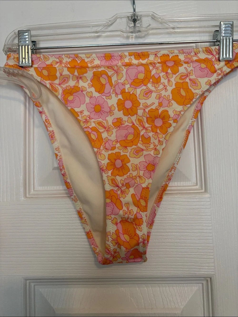 Triangl Swimwear Orange Pink Floral Bikini Set